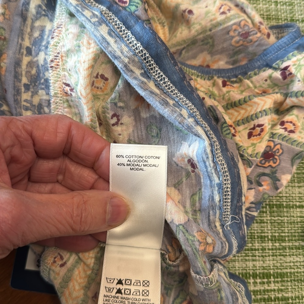 Lucky Brand Top, short sleeves, loose fitting layers. Medium,Cotton/Modal NWT - Picture 10 of 13